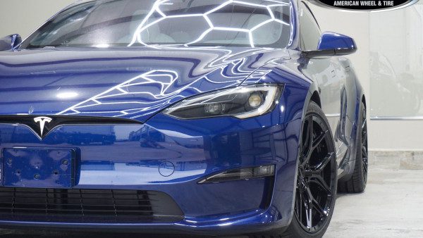 Blue Tesla Model S