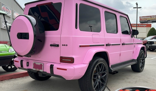 Pink Wrapped Mercedes G63 G Wagon