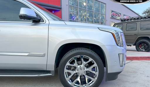 Silver Cadillac Escalade