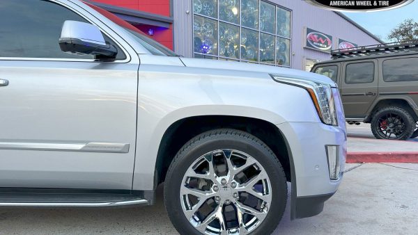 Silver Cadillac Escalade