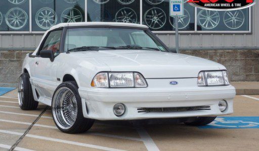 White 1990 Ford Mustang GT Convertible