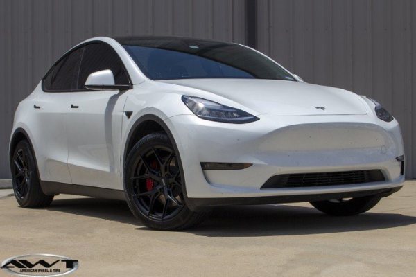 White Tesla Model Y